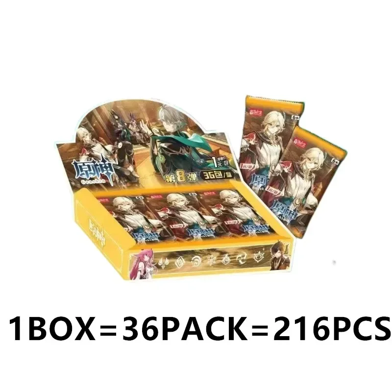 New Genshin Impact Cards Anime TCG Game Collection Pack Booster Box Rare SSR Surrounding Table Toys For Family Children Gift