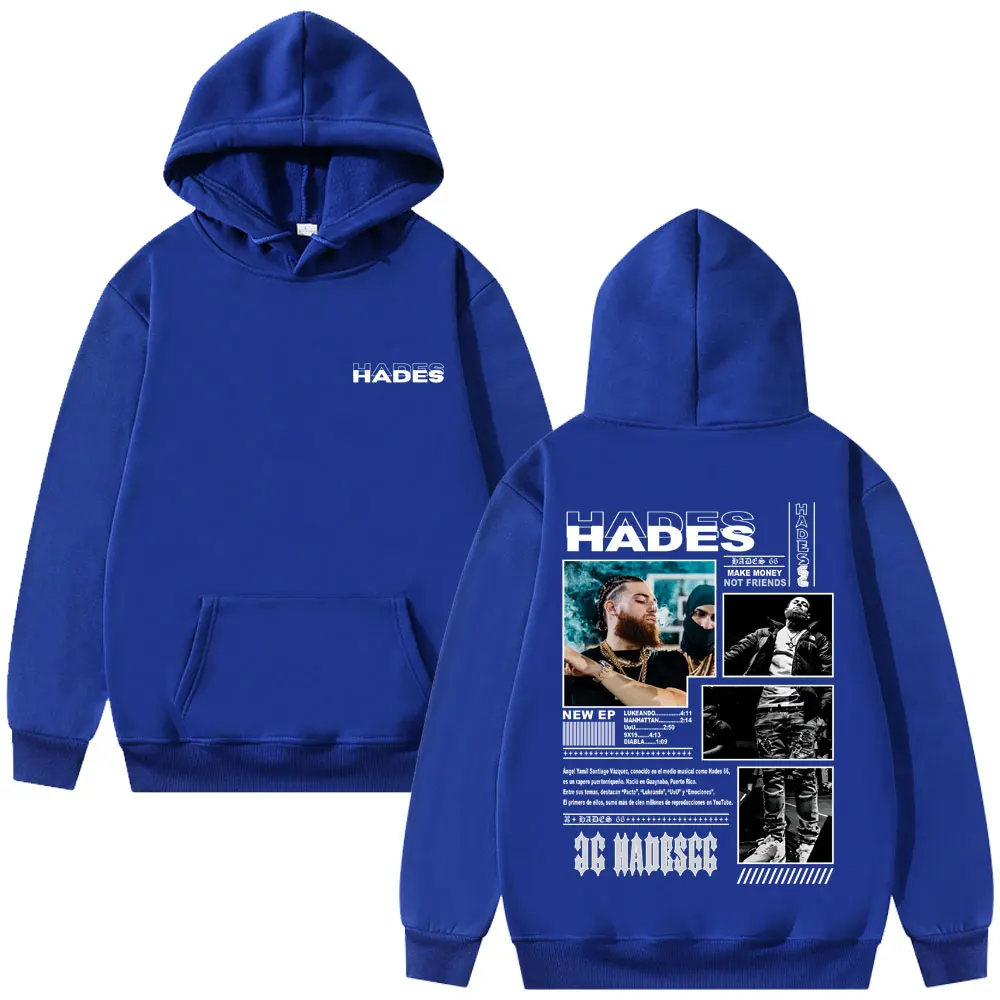 Rapper Hades 66 Make Money Not Friends Album Graphic Hoodie Men Fashion Hip Hop Oversized Sweatshirt Men's Fleece Cotton Hoodies