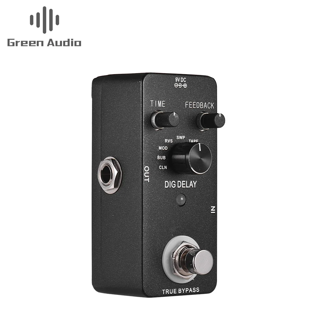 

GAZ-EP05 Digital Delay Effect Guitar Pedal Delay Guitar Effect Pedal with 9 Delay Effects True Bypass Full Metal Shell