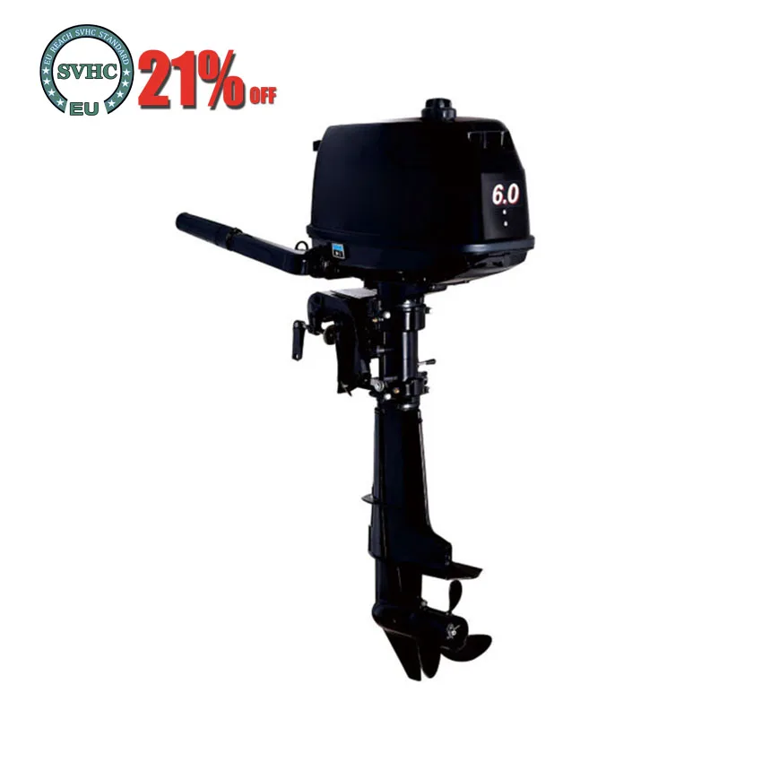 

Two-Stroke 6.0HP Boat Outboard Engine Water Cooling System Outboard Motor Gasoline Fuel Motor For Inflatable Fishing Boat 4.4KW