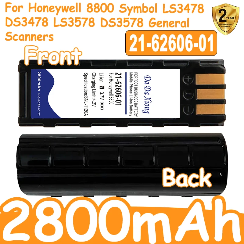 

100% новый аккумулятор 2800 мАч 21-62606-01 для Honeywell 8800 символов LS3478 DS3478 LS3578 DS3578 аккумуляторы для общего сканеров