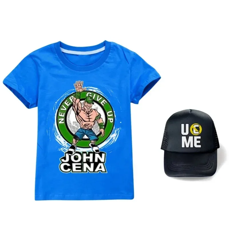 Ropa para niñas y niños, disfraces Kawaii de verano para niños, Cosplay de John Cena, camiseta de manga corta, camisetas de algodón Uc Me Hataa