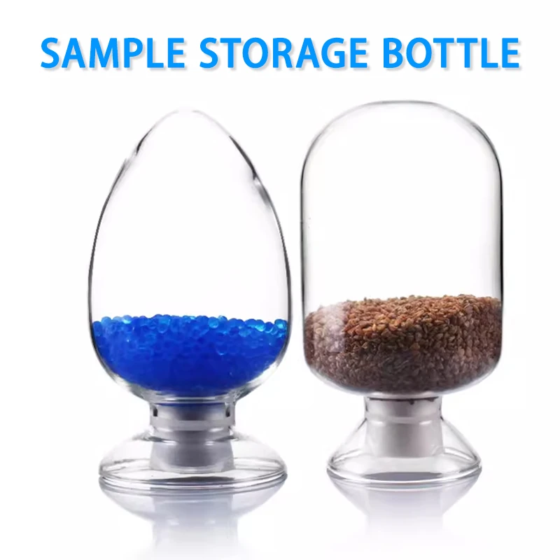 

Glass seed bottle conical chicken heart bottle 125 250 500ml storage bottle crystal powder display bottle laboratory glassware