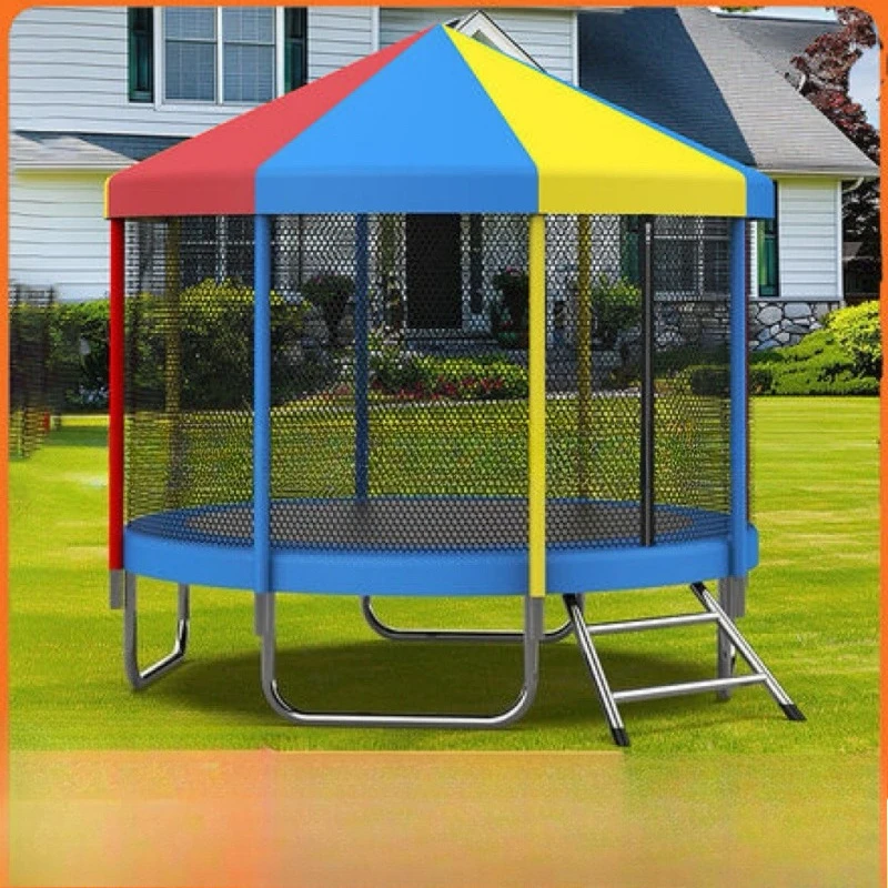 Large trampoline household children's indoor commercial jumping bed outdoor with protective net