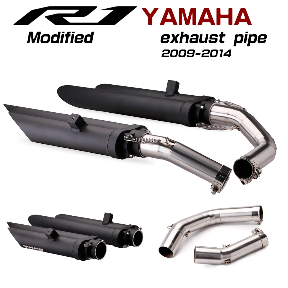 

Высококачественная выхлопная труба мотоцикла Escape Moto, модифицированная труба среднего звена, оригинальный глушитель без шнуровки для YZF R1 R1 2009-2014