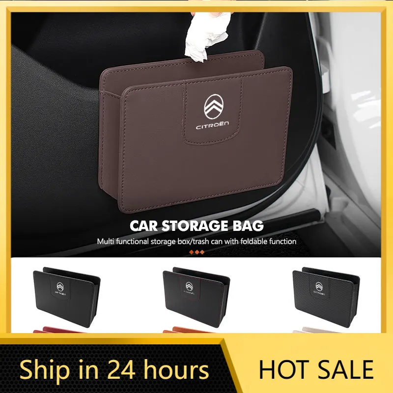 

Car Sticker Car Side Seat Door Pocket Pouch Cell Phone Sunglasses Holder For Citroen C5 C1 C2 C6 C4L DS3 DS4 DS5 C-Elysee Grand