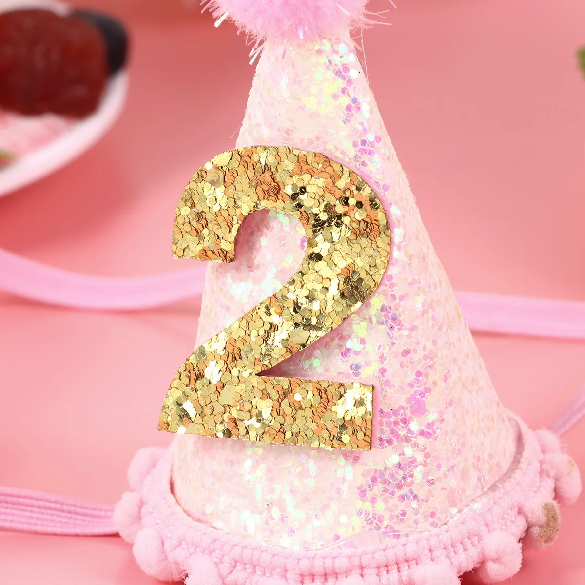 

First Birthday Hat Hair Accessories Headdress for Headband Pink Crown