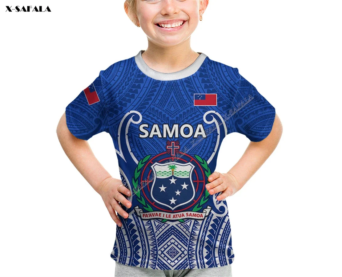 Tonga Manu Samoa 2023 France Rugby Cup 3D Print Men Kids Size Child T Shirt Top Tee Short Sleeve Summer Clothing Sporty