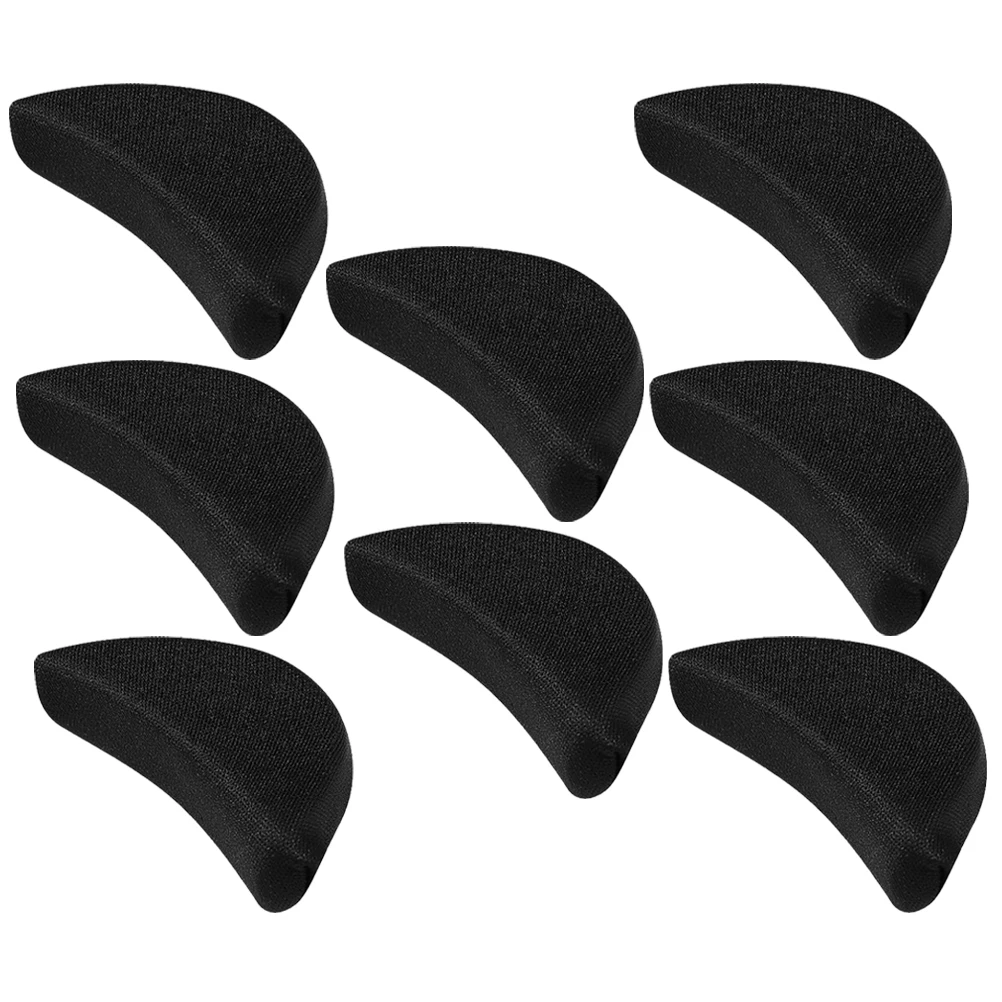

4 Pairs Black Reusable Toe Inserts Half Cushion Pain Proof Fillers for Big Shoes Sneakers Pumps Flat Foot Care Tools