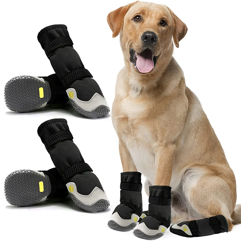 Long Dog Boots Splash-proof Not Fall Off Boots Super Relocation Wear-resistant Outdoor Sports Pet Dog Shoes Pets Supplies