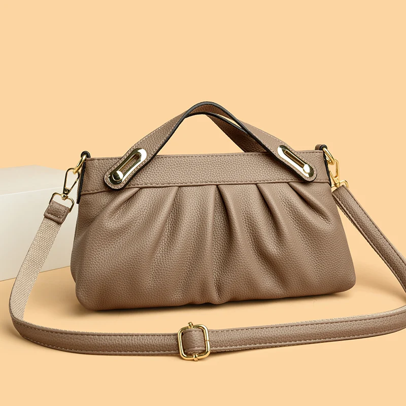 

Retro Style High-capacity Handbags Leisure Simplicity Shoulder Bag High Quality Pu Leather Solid Color Crossbody Bag for Women’s