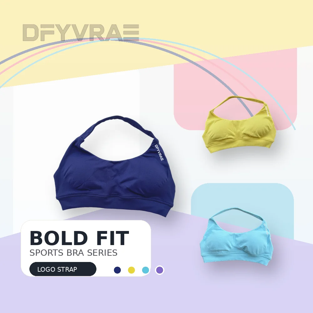 DFYVRAE Womens Halter Neck Sports Bra Square Neck Seamless Yoga Top with Removable Pads Quick Dry Gym Fitness Crop Tank