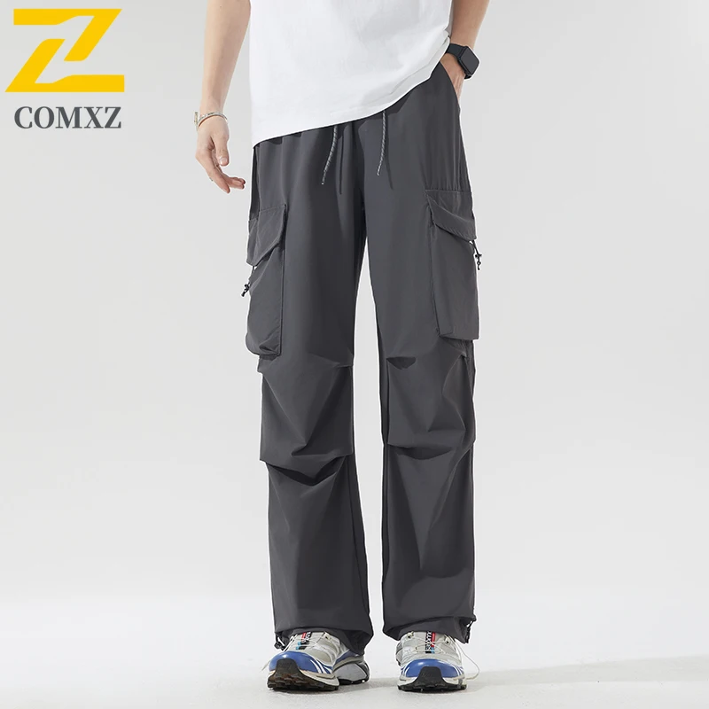 السراويل الرجعية 2025 الرجال جديد ربيع الخريف الشارع الشهير فضفاضة تناسب Sweatpants غير رسمية الحد الأدنى تنوعا خفيفة الوزن السراويل البضائع