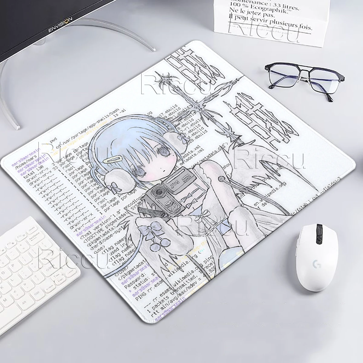 Subcultural Aesthetics Decort Y2K Art Angel Desk Mat Anime Girls Mouse Pad PC Keyboard Accessories E-Sports Mousepad Small Rug