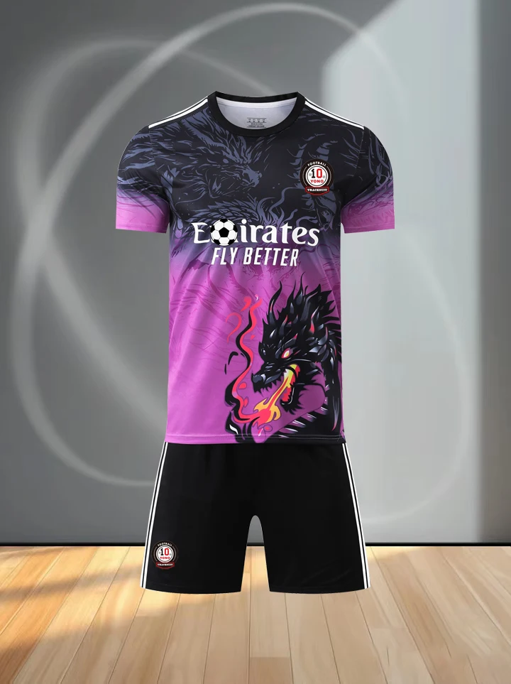 High-quality breathable T-shirt and shorts football set