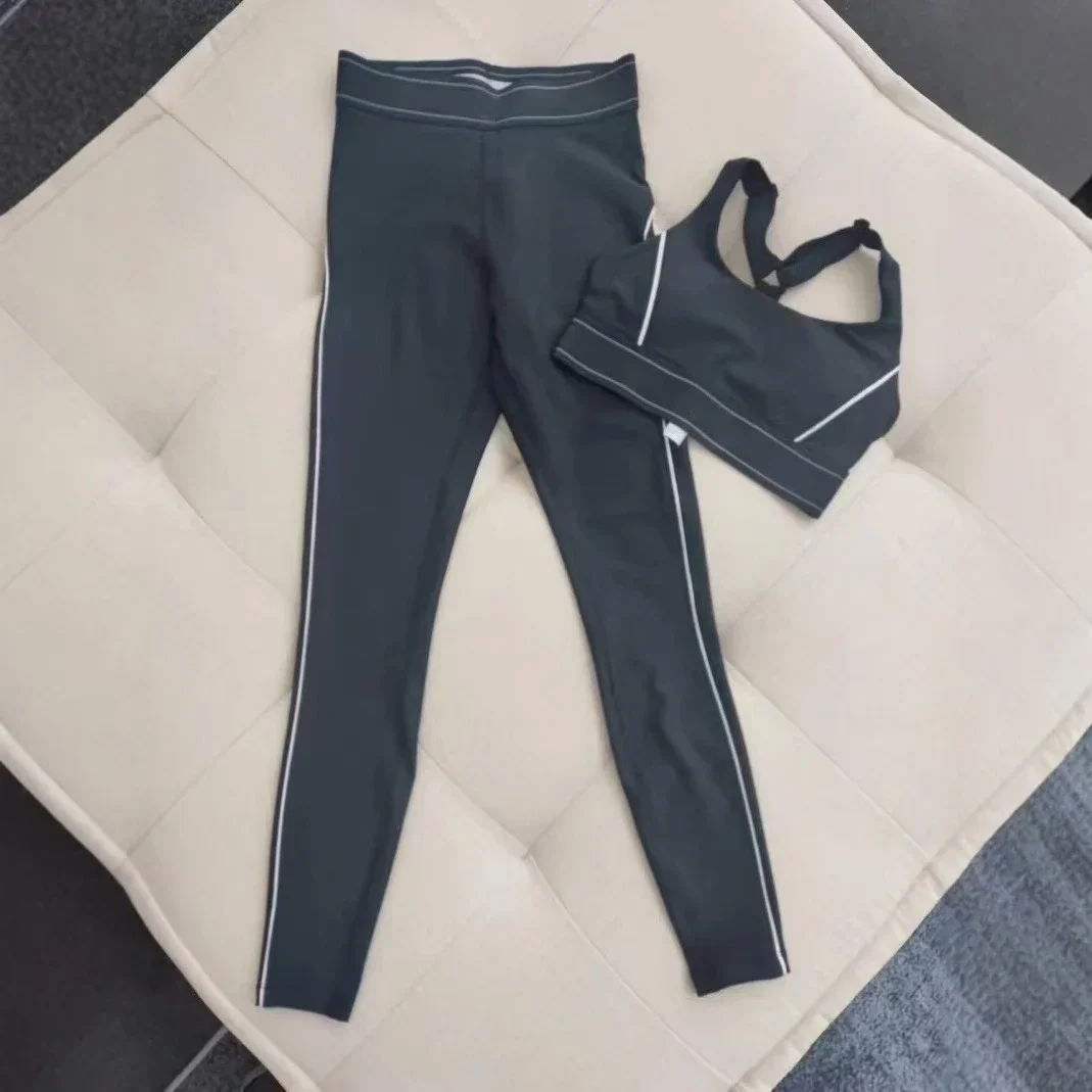 

LO Yoga Clothing Sport Suit Women High Elastic Hip Lifting Leggings Thin Fitness Yoga Pants Shockproof Gathering Sport Bra