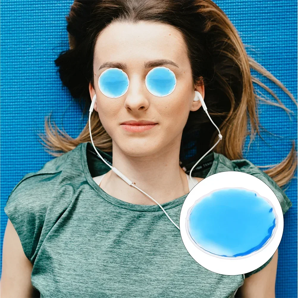 10Pcs Round Pvc Gel Cooling Eye Pad Hot Therapy Sleeping Eye Mask Cold Pack For Eyes Dark Circles Relief Eye Cover Ice Eye Patch