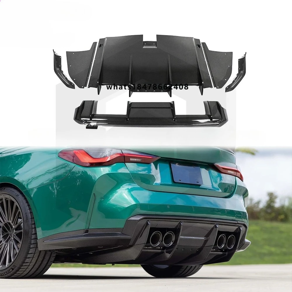 

Dry Carbon Fiber RSC Style Rear Diffuser 7 Piece Kit for G80 G81 M3 G82 G83 M4 Rear Bumper Lip Splitter Spoiler Body Kit