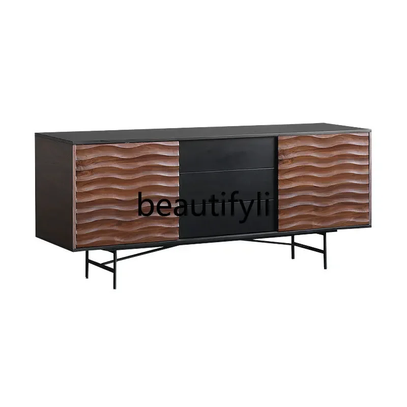 

Italian, Scandinavian, Vintage Modern Swedish Black Walnut Side Cabinet Locker Solid Wood