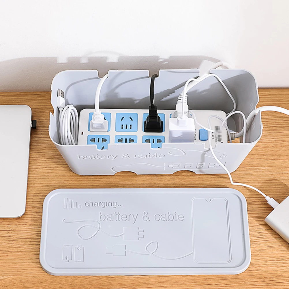 

Cable Management Box for Home Office Use Socket Organizer Storage Case Keeps Wires Neat and Safe from Kids Pets Waterproof