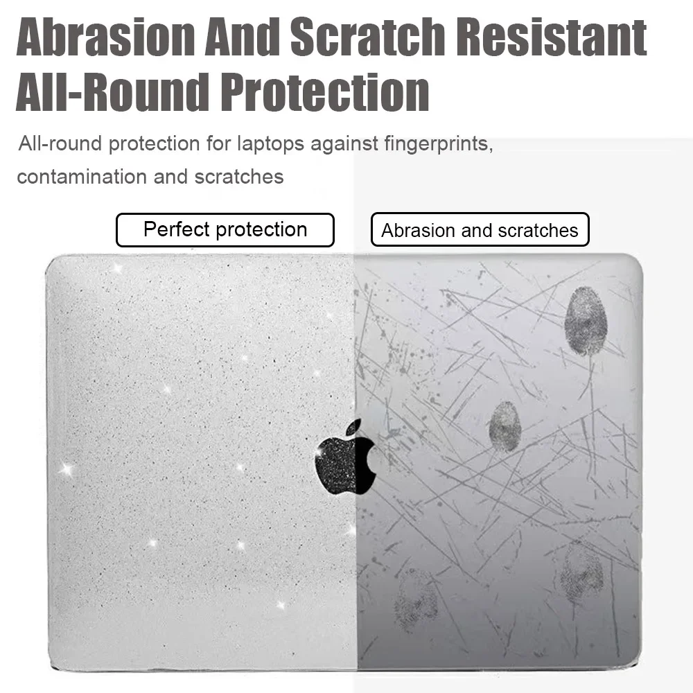 Casing Laptop untuk MacBook Air 13 M3 2024 casing untuk Macbook Pro 14 16 M4 2024 penutup berkilau Macbook casing penutup pelindung Glitter