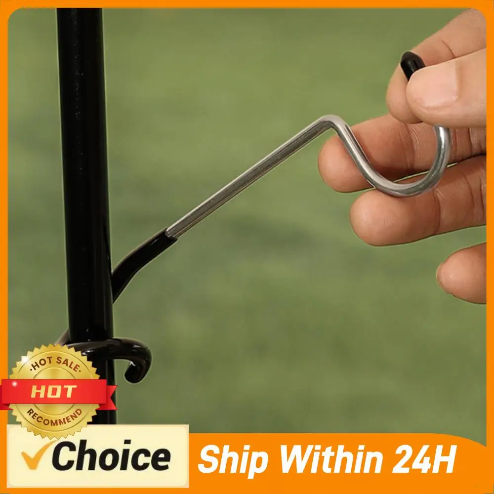 

8Pcs Stainless Steel Camping Lantern Hook Hangers Non-Slip Outdoor Lamp Hanger Stand Light Stand Holder Hooks for Camping Hiking