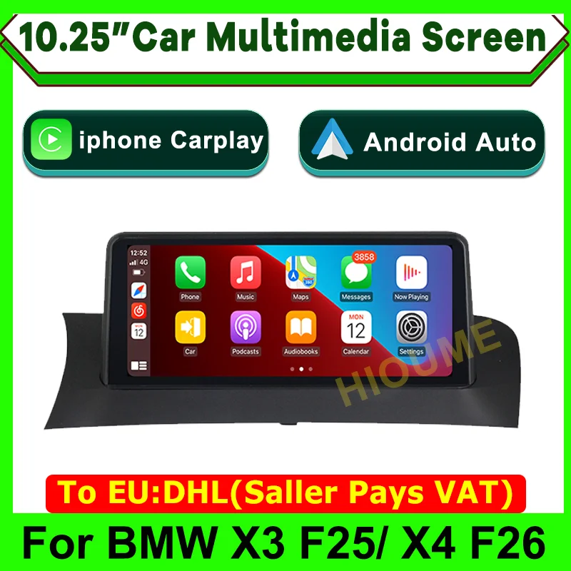 

Linux System 10.25 Inch Wireless Apple CarPlay Android Auto Car Multimedia Touch Screen For BMW X3 F25 X4 F26 CIC NBT Head Unit