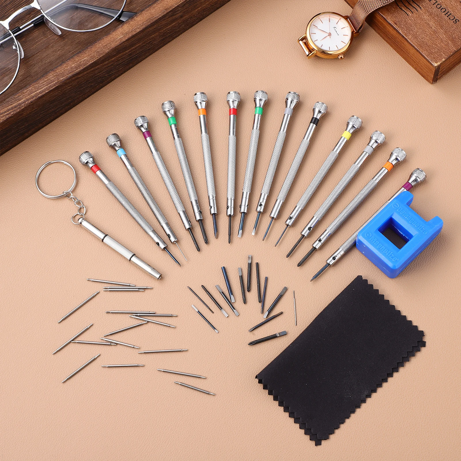 

1 set Watch Repair Tools Set Precision Screwdriver Kit For Glasses Sunglasses Jewelry Repair Sturdy Steel Micro Screwdrivers