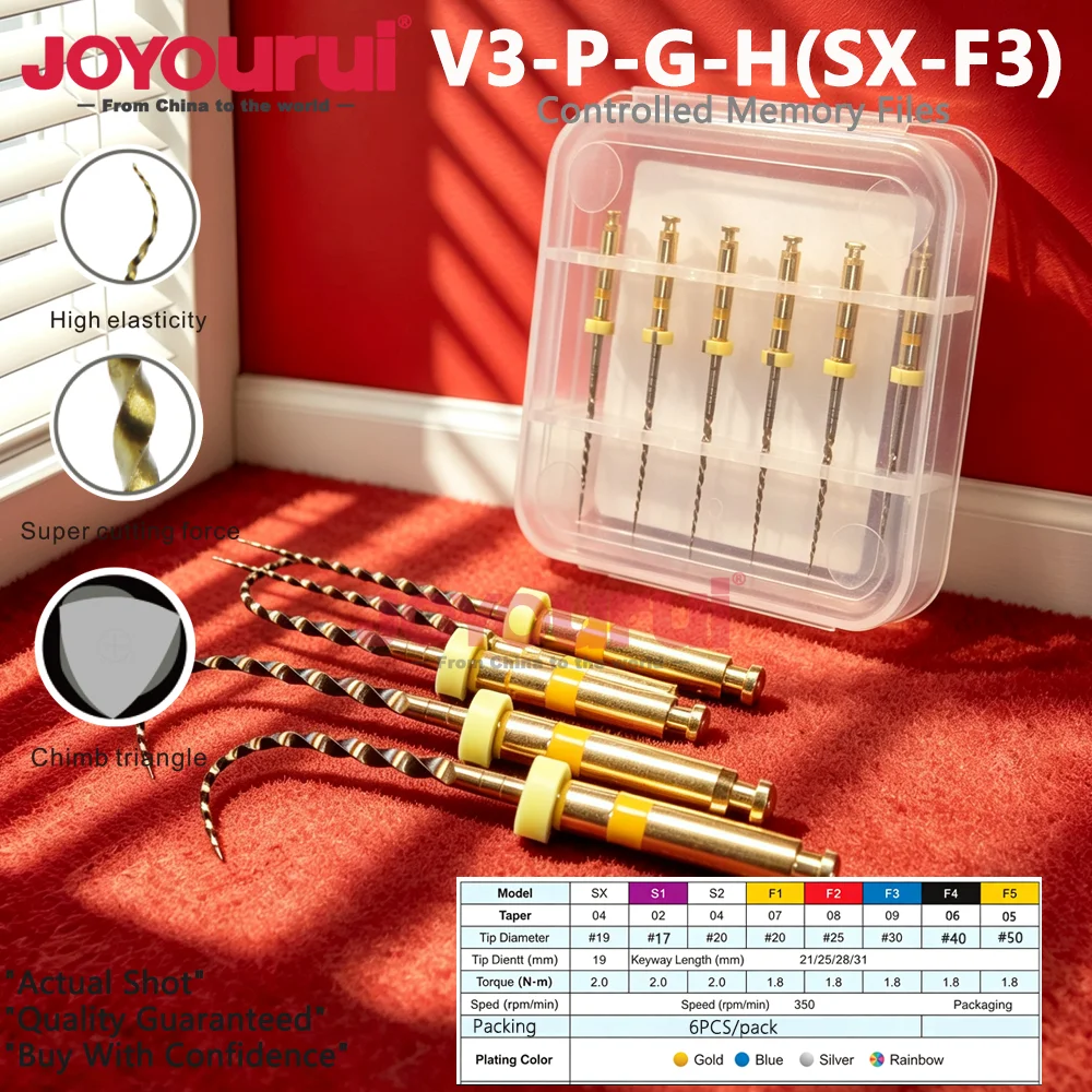 SX-F3 Dental Root Canal File Heat-Activated Rotary F4 Thermally Activated Nickel-Titanium Tooth Pulp Niti Endo Files Odontologia