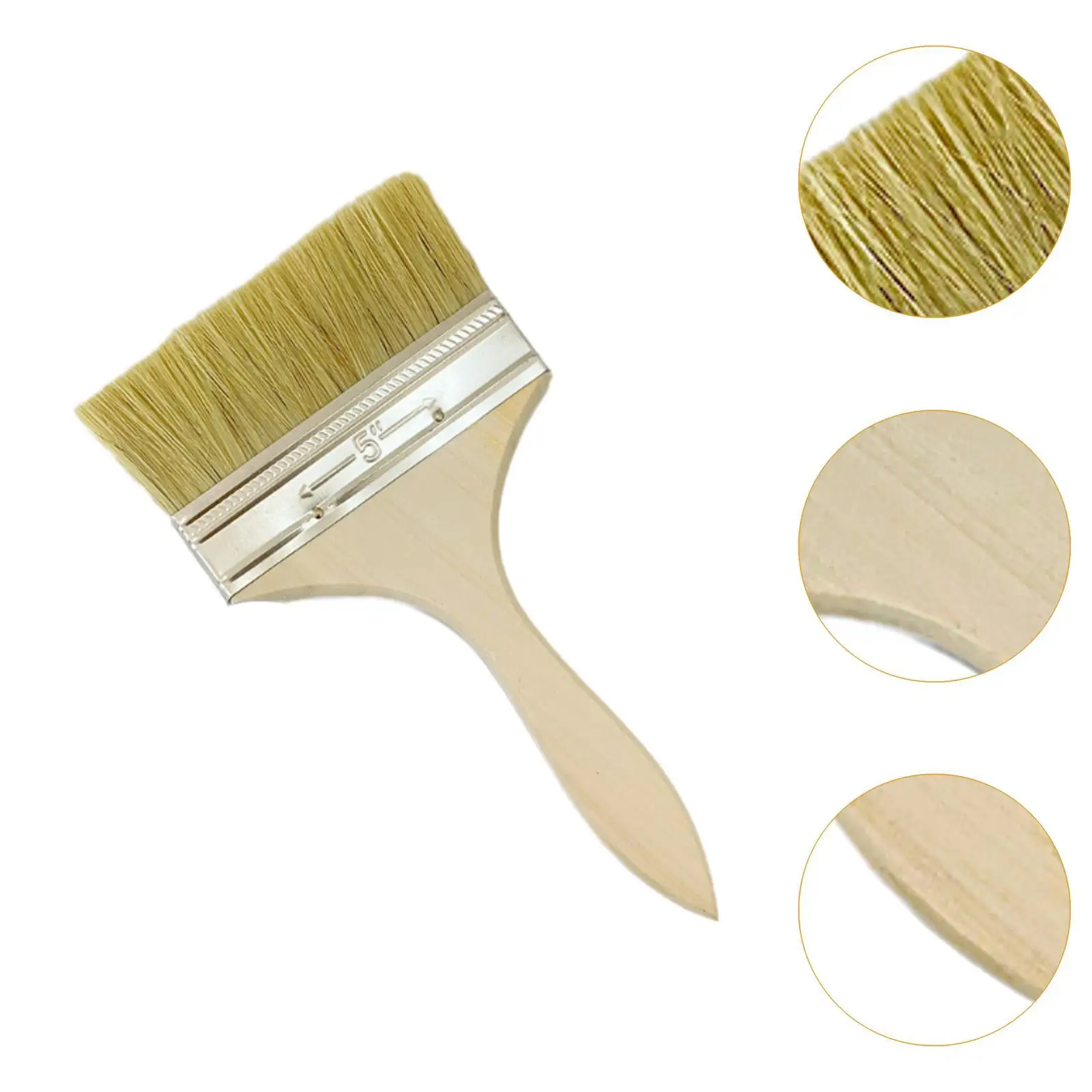 Кисть из щетины, принадлежности для художественных ремесел, плоская кисть для лака, масляной кладки