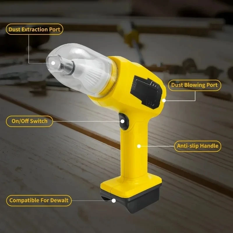 Vacuum Cleaner VESMATITY Handheld Cordless Strong Suction Mini Home Cleaner Blower Compact for 21-V 18V Battery High Performance