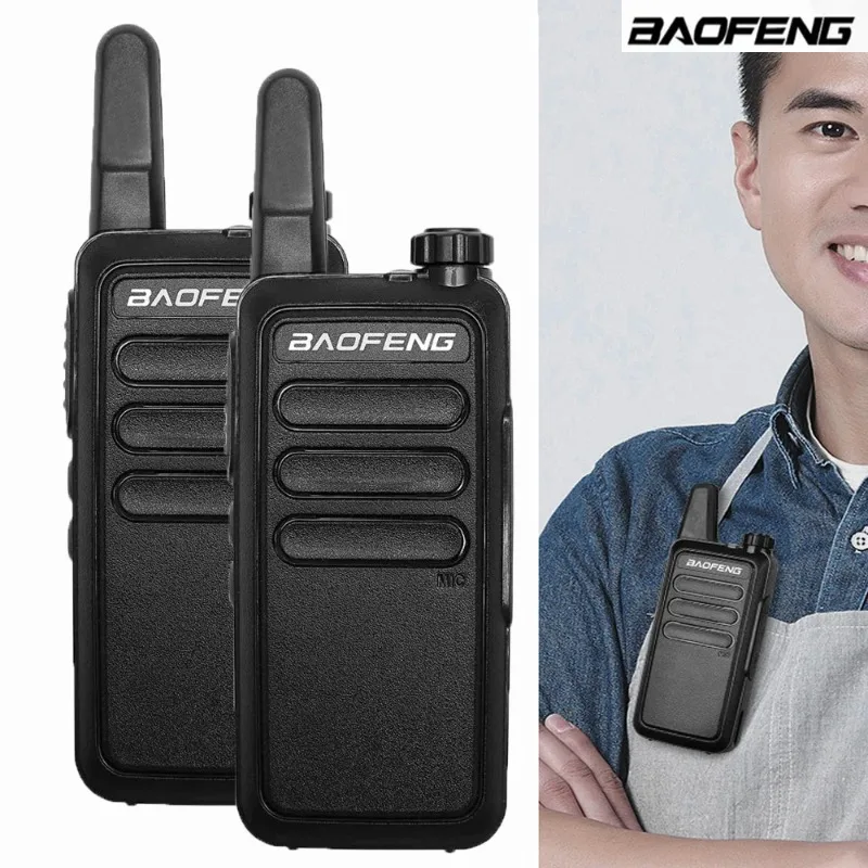 

2 шт. BAOFENG BF-R5 Мини-рации 5 Вт 16 каналов UHF 400-470 МГц с USB-зарядкой, двухсторонняя связь для отелей, караоке, клубов, баров, для небольших групп