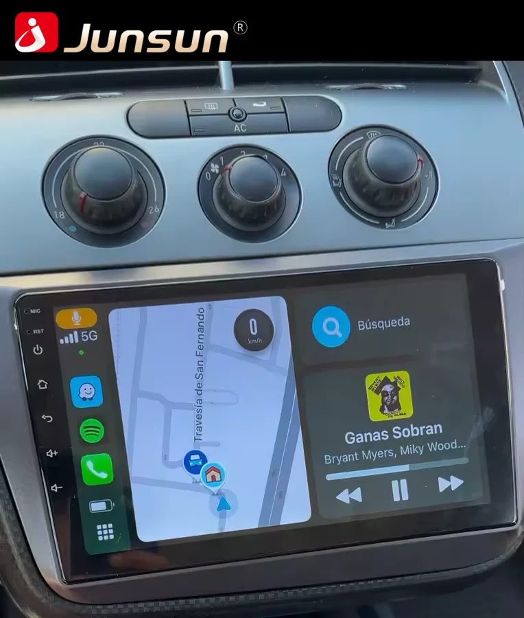 Bezprzewodowe radio samochodowe Junsun CarPlay Android Auto do Seat Altea 2004 2005-2015 Toledo 3 GPS Multimedia 2 Din GPS BT Systems Stereo