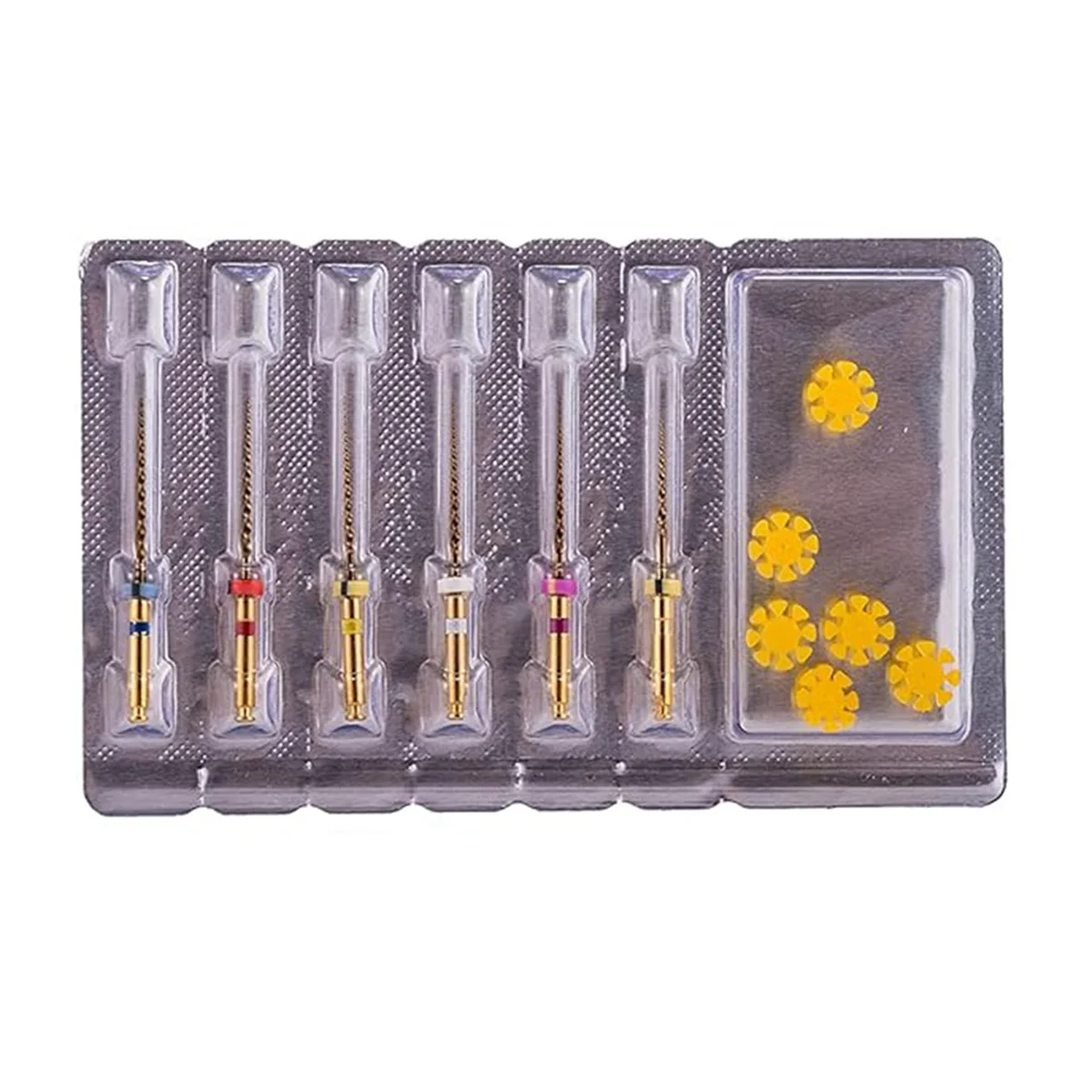 X-Pro Gold Protaper NITI Rotary Files, 6PCS Endo Controlled Memory Files (Assorted 25MM)