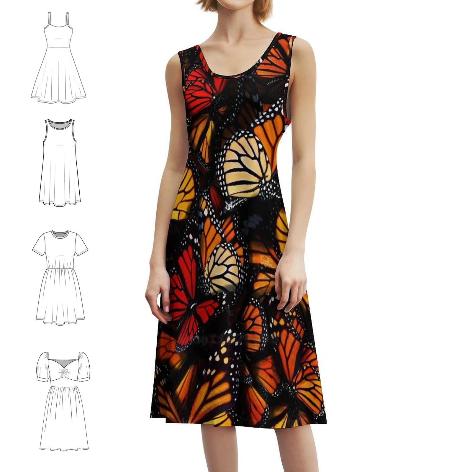 

Butterflies Sweetheart Neckline Dress Elegant Summer Party Dress For Women Butterflies Chenille Papillon Papillons Woman Clothes