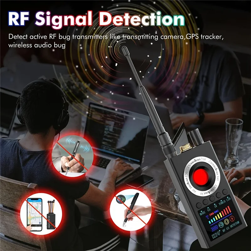 

ABKQ-K19+ Anti Eavesdropping RF Wireless GSM Signal Wiretapping GPS Tracker Cam Detector Bug Finder