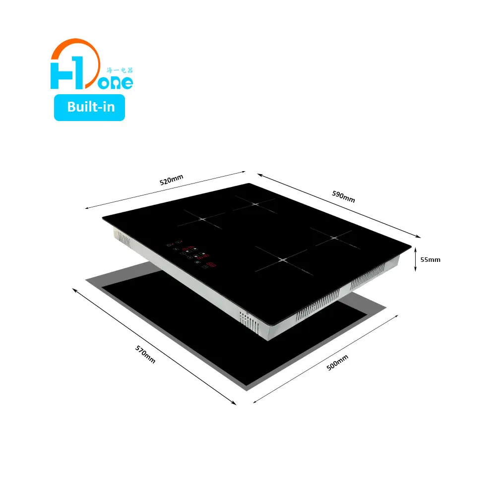 Factory in China 220V Four Burners Touch Control Induction Cooker for Counter Top with Best Quality