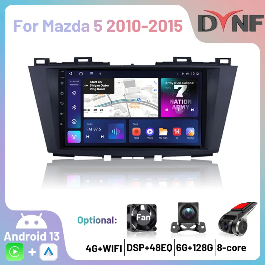 

Car Radio Android 13 Wireless Carplay Multimedia Player GPS Navigation Autoradio For Mazda 5 3 CW 2010 2011 2012 2013 2014 2015