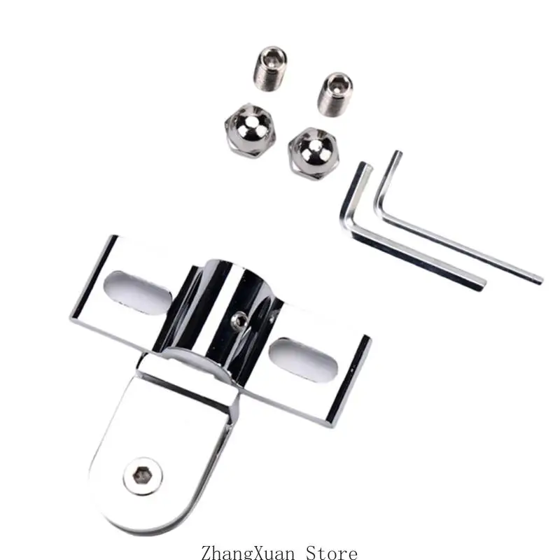 

3XUF Thickened Alloy Shower Door Clip 90 Degree Swivels for Bathroom Glass Panel
