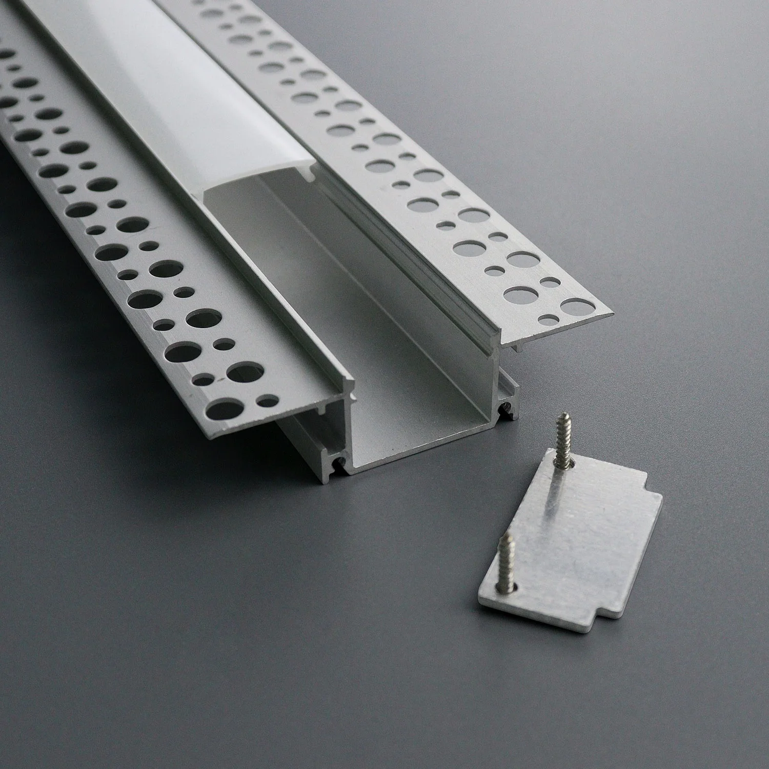 High Quality LED Strip Extruded Aluminum Profile Plaster Channel Recessed LED Light Drywall Profile