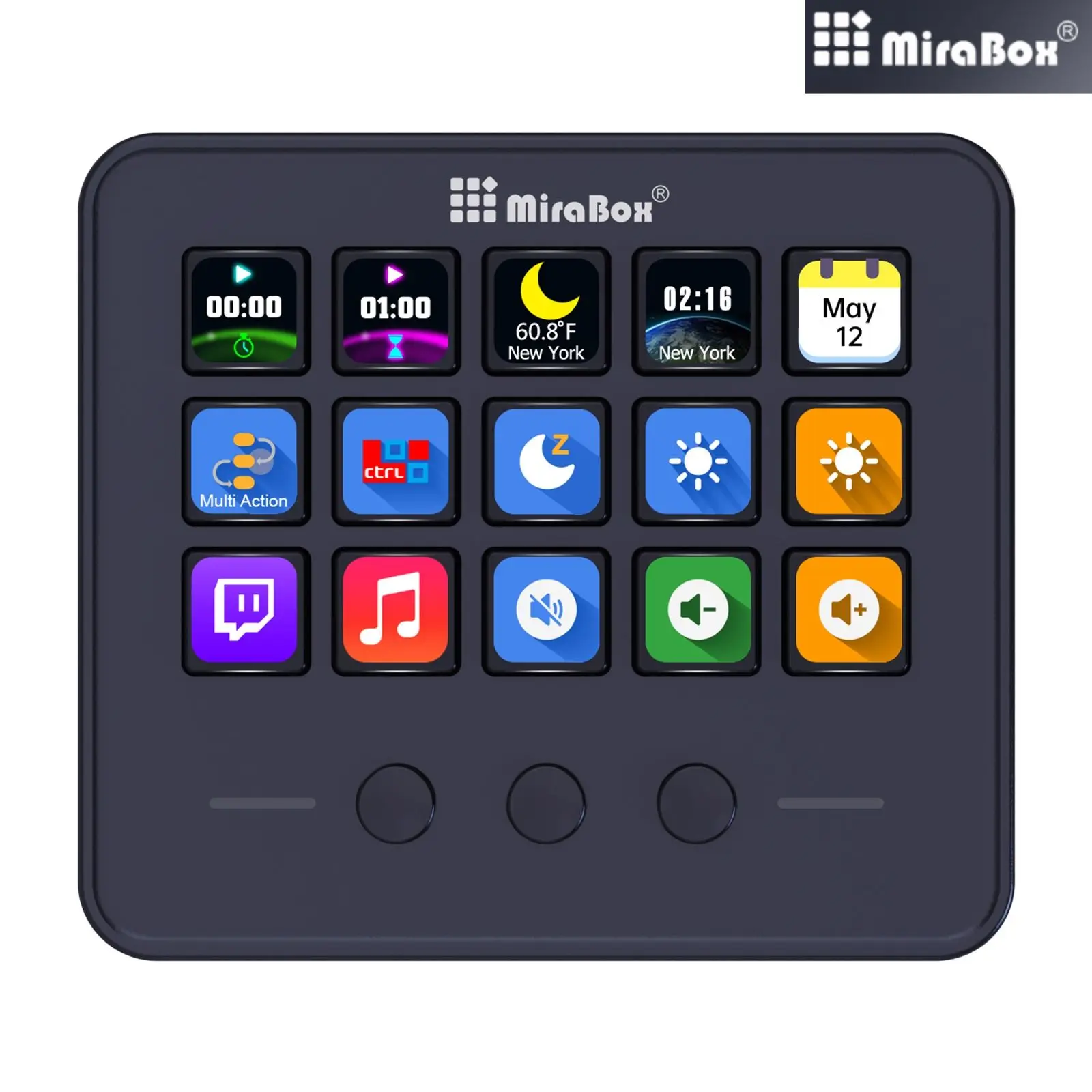 

Mirabox M18 V3 Visual Custom Keyboard Release Smart Console Mini Keyboard