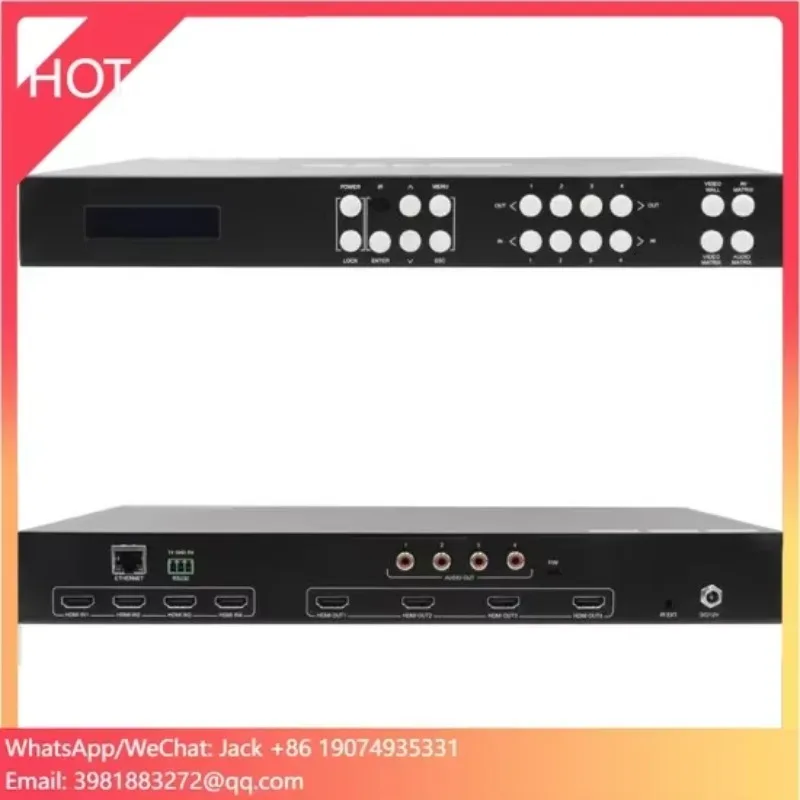 I2.0 Matrix 4x4  Matrix Fast Switch&video Wall Scaler Output Coaxial Audio Output Audio Delay 4K@60Hz IP/RS232/IR Control