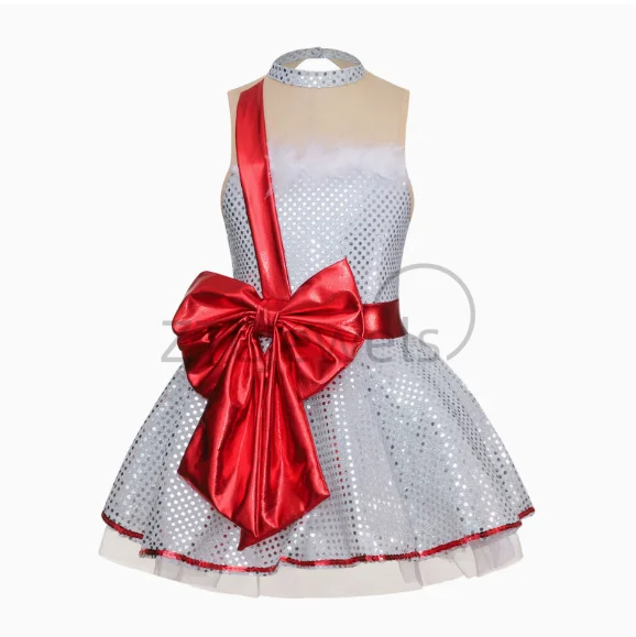 

Детский рождественский костюм Санта-Клауса и эльфа для девочек, нарядное платье-пачка для танцев, трико, платье для рождественского косплея, новогоднее праздничное платье