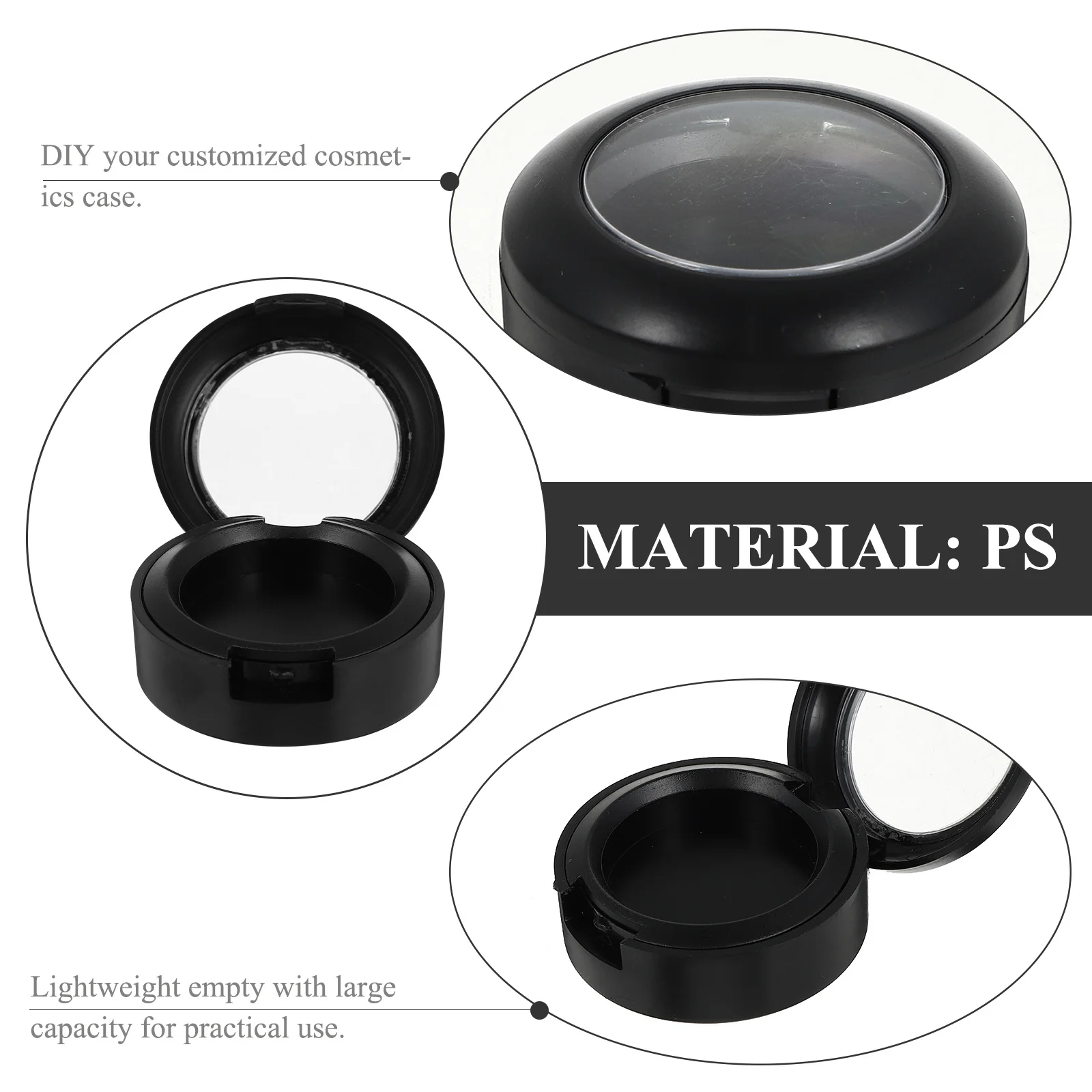 8 個の空のアイシャドウケース大容量軽量プラスチックメイクアップオーガナイザートラベルブラッシュブロンザーコンテナデスクトップ