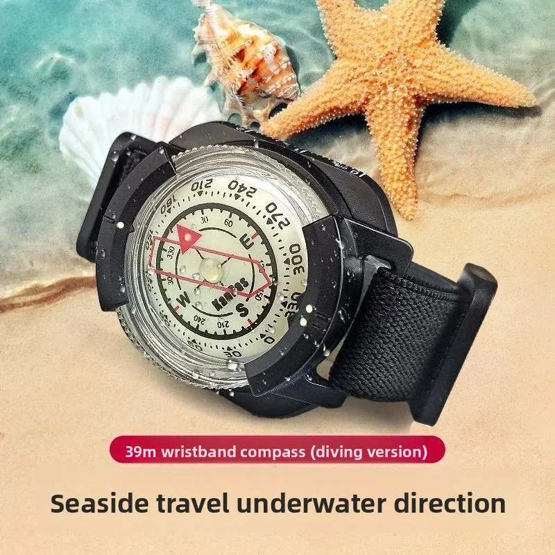 Watch Style Outdoor Sports Compass Luminous Waterproof Portable Diving Compass Outdoor Mountaineering and Cycling Compass