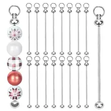 15 conjuntos de chaveiros DIY feitos à mão, pingentes de corrente, chaveiros portáteis e materiais de artesanato para fazer joias para miçangas DIY