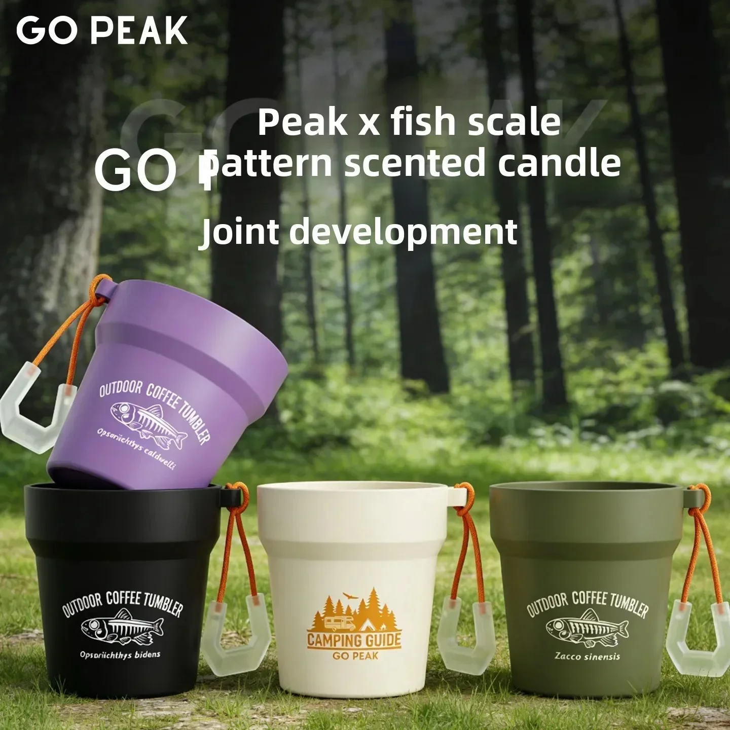 GO PEAK 5PCS Ultralight Camping Cup Set Portable Travel Coffee Mugs for Backpacking Hiking with Storage Bag and Hanging Buckle view 2