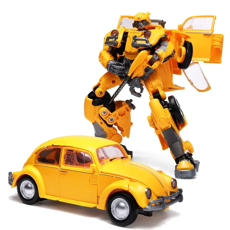 Black Mamba H6001-3 Alloy Yellow Bee Transformation  Oversize 21cm Film Warrior Mode Action Figure Robot Model Toy Kids Gift