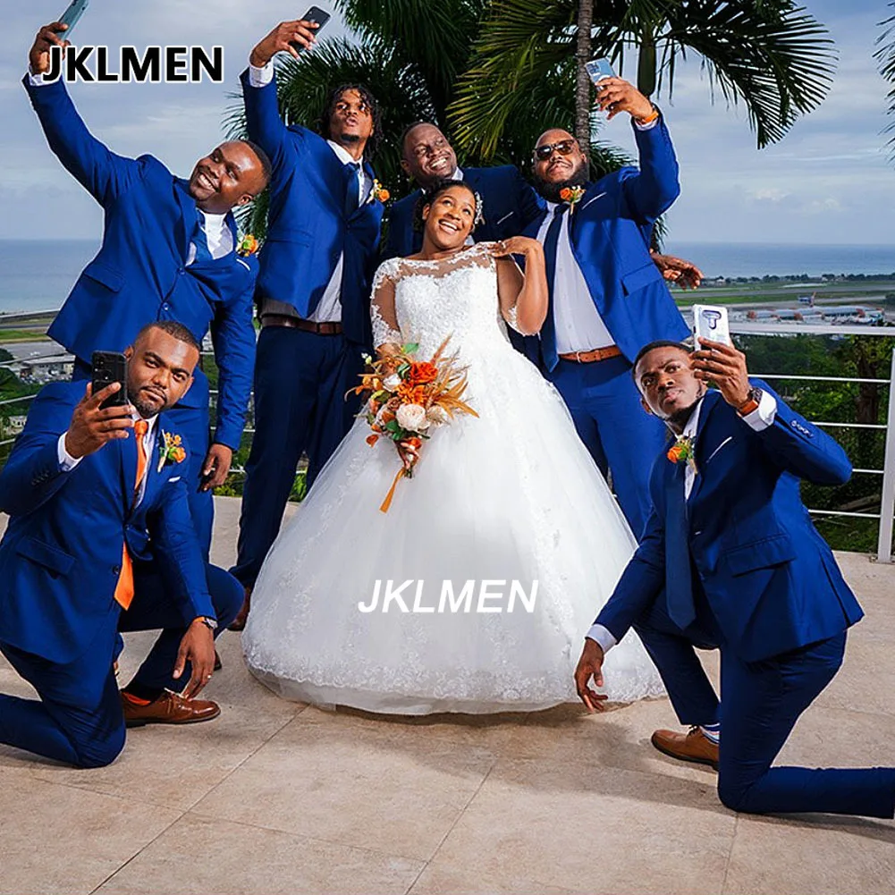 Illusion Scoop Neckline Lace Appliques Half Sleeves Tulle Wedding Dress Corset Bridal Ball Gown Vestidos De Novia Custom Made