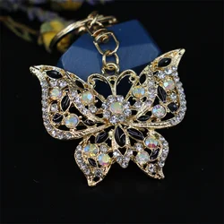 Black Butterfly Pendant Key Chain Sweet Cool Girls Gothic Bow Knot Heart Keychain Bag Pendant Key Chain